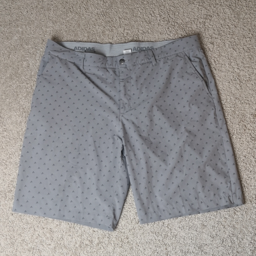 Adidas Men short casual sport hiking 4 pocket lightweight sz 38 gray Adidas logo
